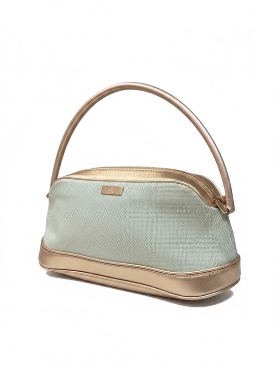 Gucci Handbags - 🇺🇸Authentic Gucci Vintage Mini Hobo Bag Aqua & Champagne Metallic Y2K Made Italy